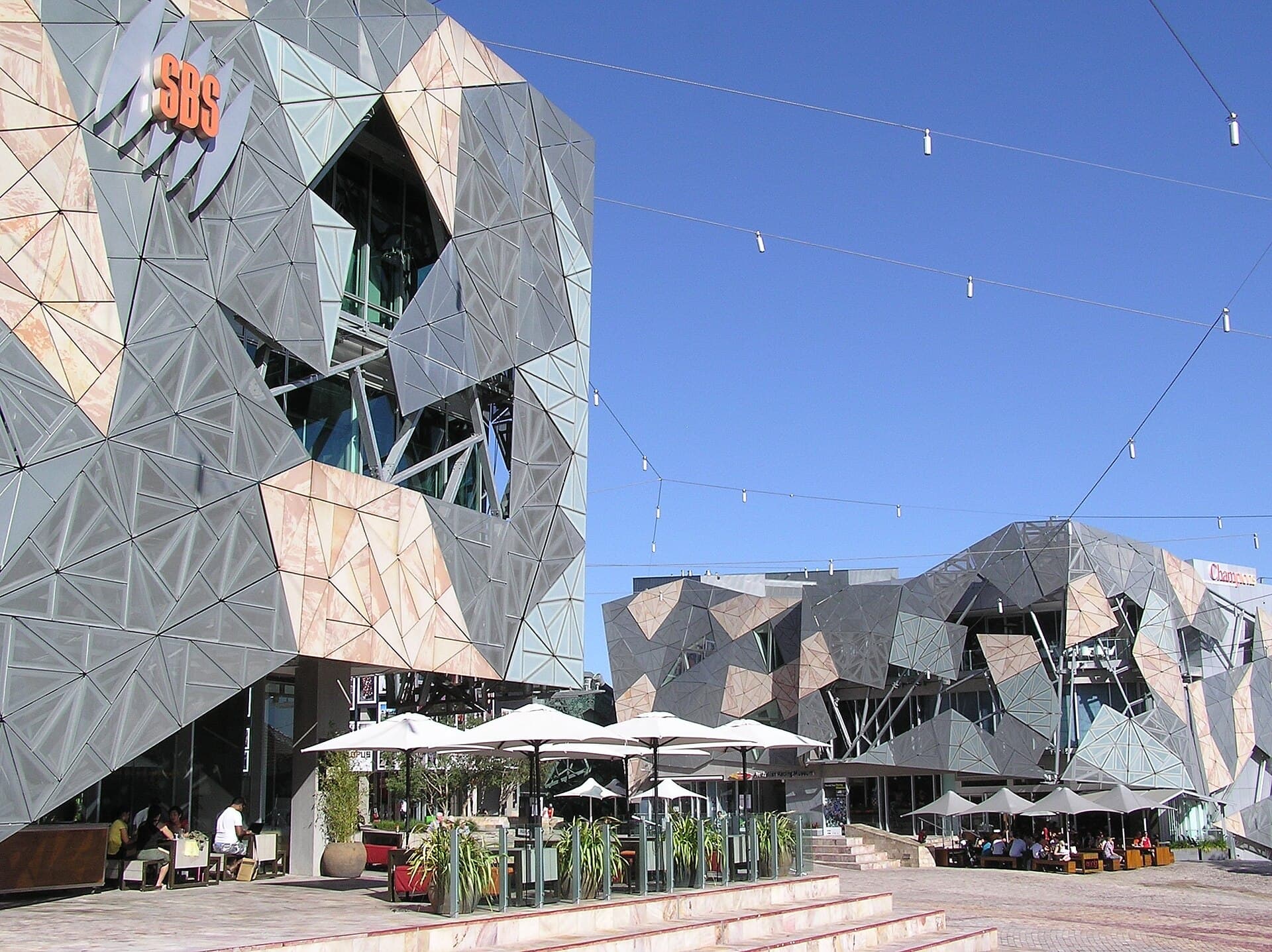 Federation Square SBS building in central Melbourne